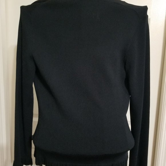 BCBG MAXAZRIA  Ruffled Front Cardigan Jackets - L - Picture 10 of 16